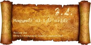 Hagymási László névjegykártya