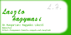 laszlo hagymasi business card