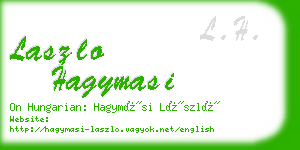 laszlo hagymasi business card